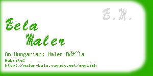 bela maler business card